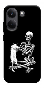 Чехол Skeleton with cat для Xiaomi Poco X8 Pro