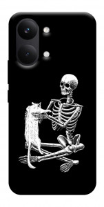 Чехол Skeleton with cat для Xiaomi Poco X8 Pro Max