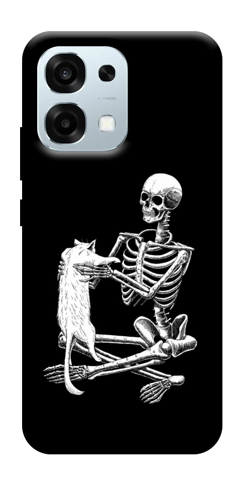 Чохол Skeleton with cat для Oppo A6 Pro