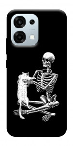 Чехол Skeleton with cat для Oppo A6 Pro 4G