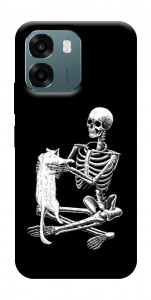 Чехол Skeleton with cat для Oppo A6