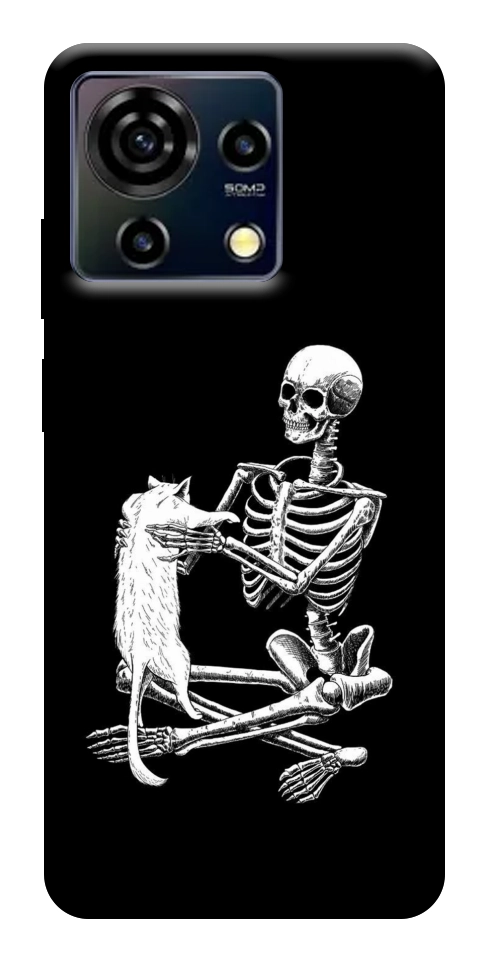 Чехол Skeleton with cat для ZTE Blade V50 Vita
