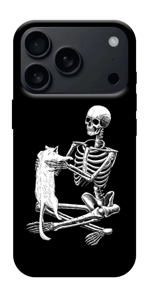 Чехол Skeleton with cat для iPhone 18 Pro Max