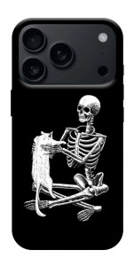 Чехол Skeleton with cat для iPhone 18 Pro Max