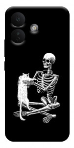 Чехол Skeleton with cat для Xiaomi Redmi Note 17 Pro