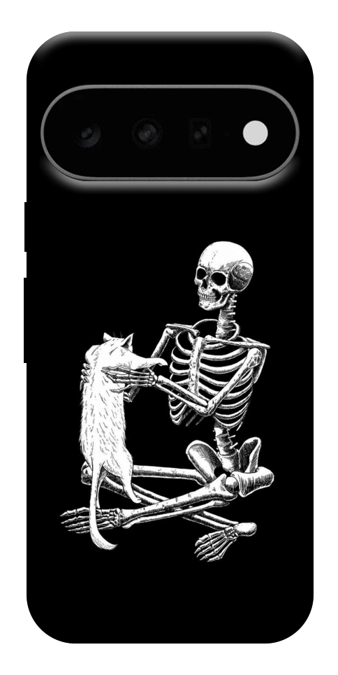 Чехол Skeleton with cat для Google Pixel 11