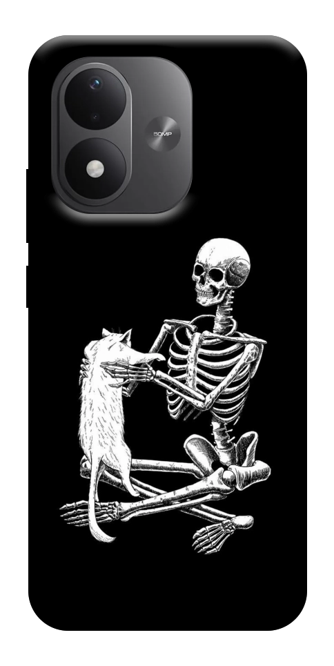 Чехол Skeleton with cat для Xiaomi Redmi Note 17