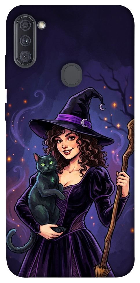 Чохол Witch and cat для Galaxy A11 (2020)
