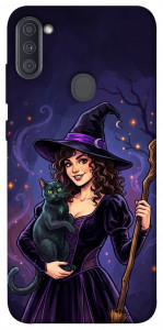 Чохол Witch and cat для Galaxy A11 (2020)