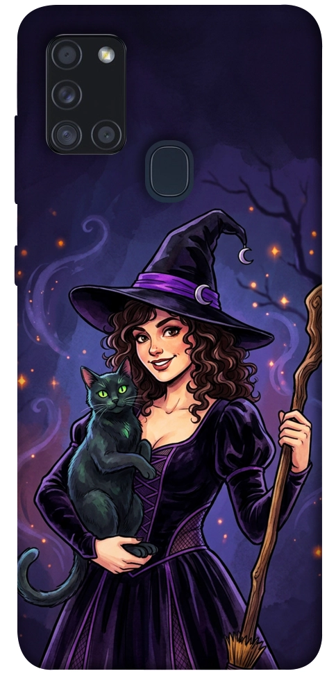 Чехол Witch and cat для Galaxy A21s (2020)