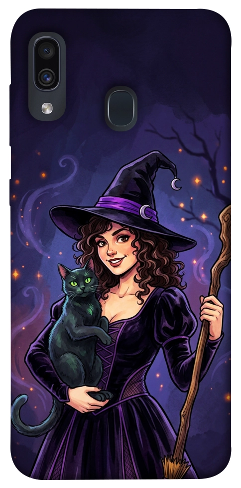 Чохол Witch and cat для Galaxy A30 (2019)