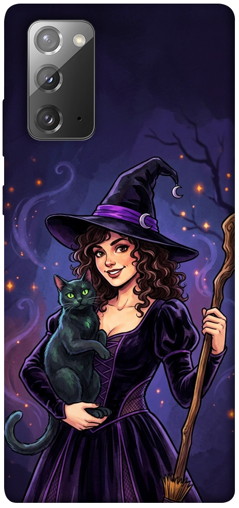 Чохол Witch and cat для Galaxy Note 20