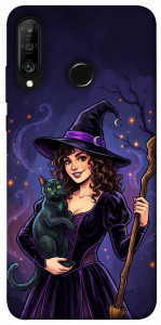 Чехол Witch and cat для Huawei P30 Lite