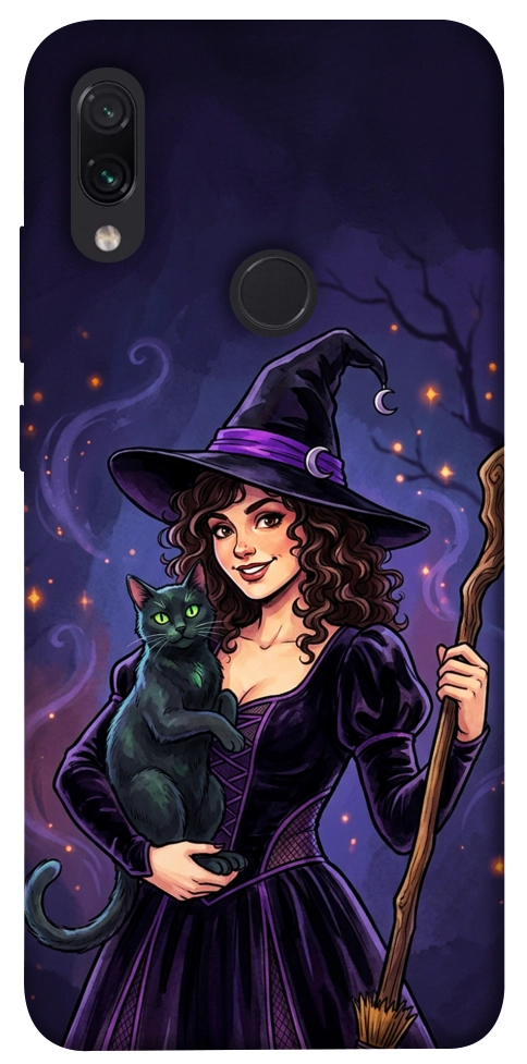 Чохол Witch and cat для Xiaomi Redmi Note 7