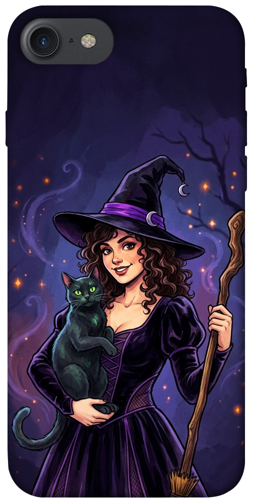 Чохол Witch and cat для iPhone 8