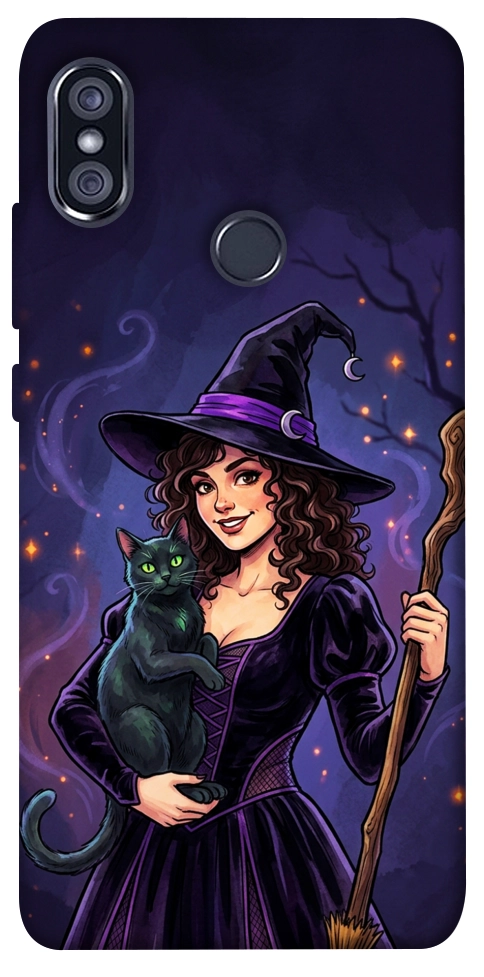 Чохол Witch and cat для Xiaomi Redmi Note 5 (Dual Camera)