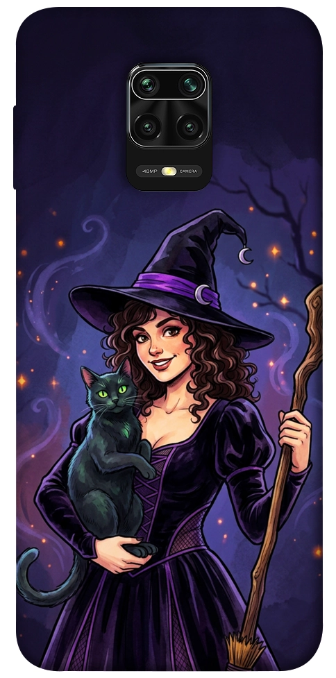 Чохол Witch and cat для Xiaomi Redmi Note 9 Pro