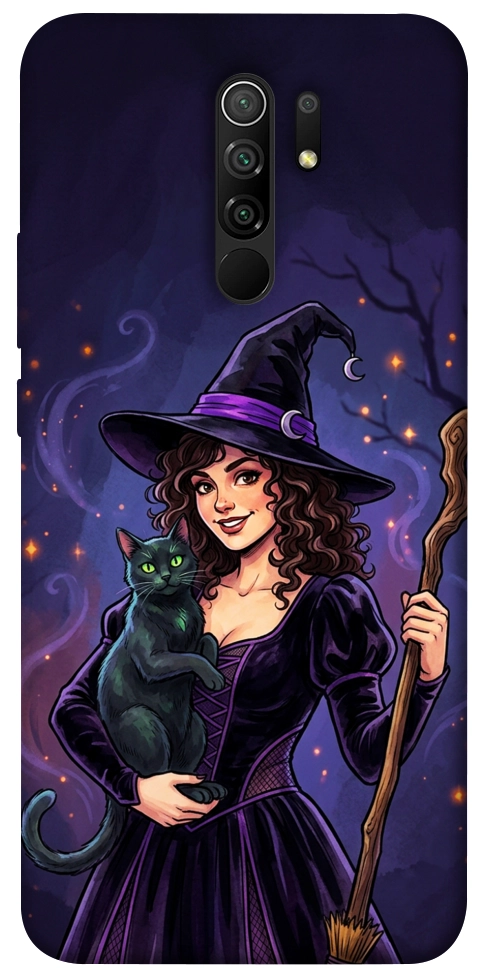 Чехол Witch and cat для Xiaomi Redmi 9