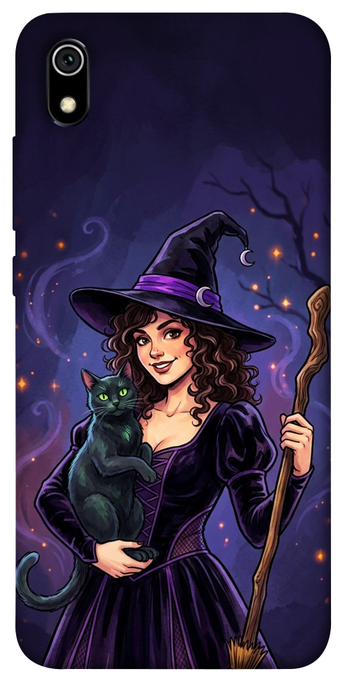 Чохол Witch and cat для Xiaomi Redmi 7A
