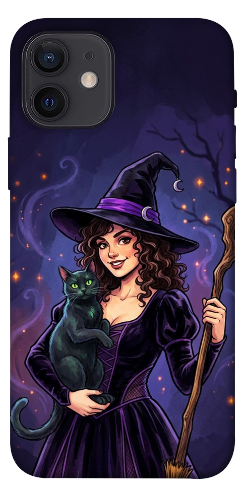 Чохол Witch and cat для iPhone 12