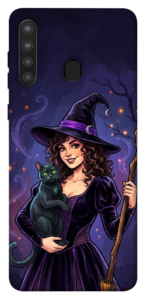 Чехол Witch and cat для Galaxy A21