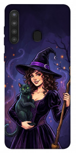 Чехол Witch and cat для Galaxy A21