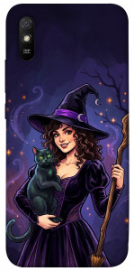 Чохол Witch and cat для Xiaomi Redmi 9A