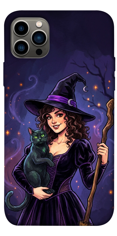 Чохол Witch and cat для iPhone 12 Pro