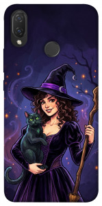 Чохол Witch and cat для Huawei P Smart+