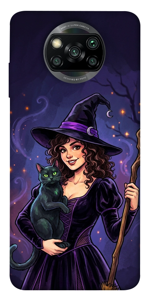 Чохол Witch and cat для Xiaomi Poco X3 NFC