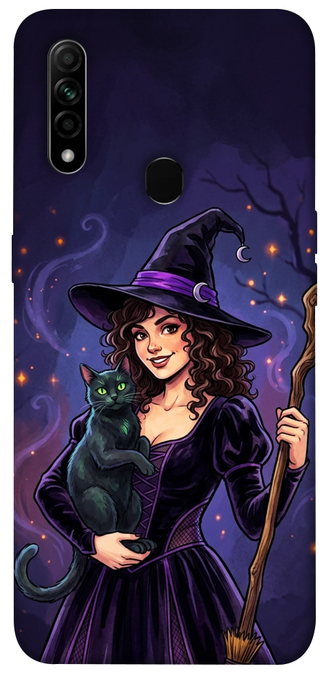 Чохол Witch and cat для Oppo A31