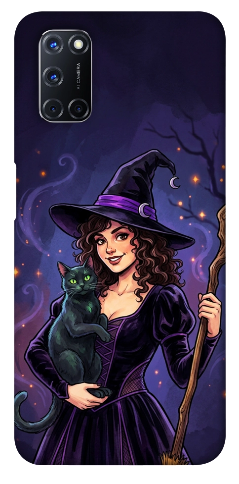 Чехол Witch and cat для Oppo A92