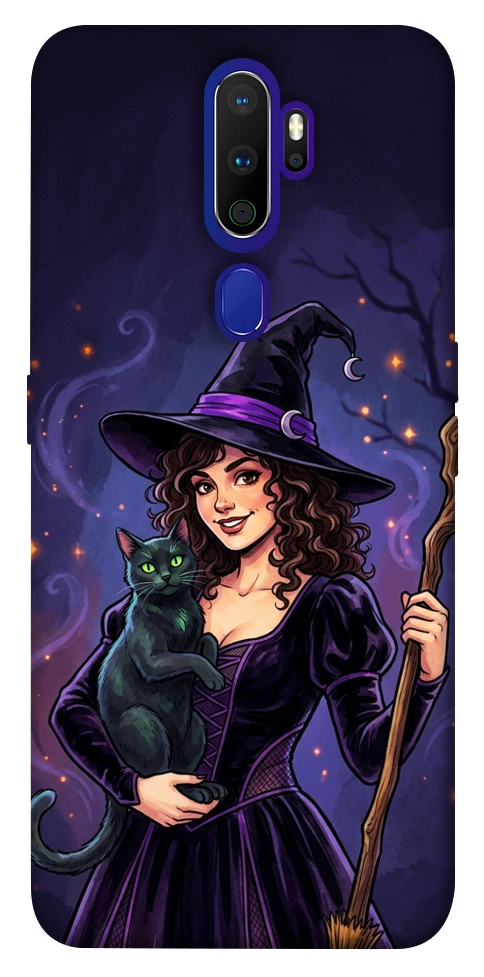 Чохол Witch and cat для Oppo A9 (2020)