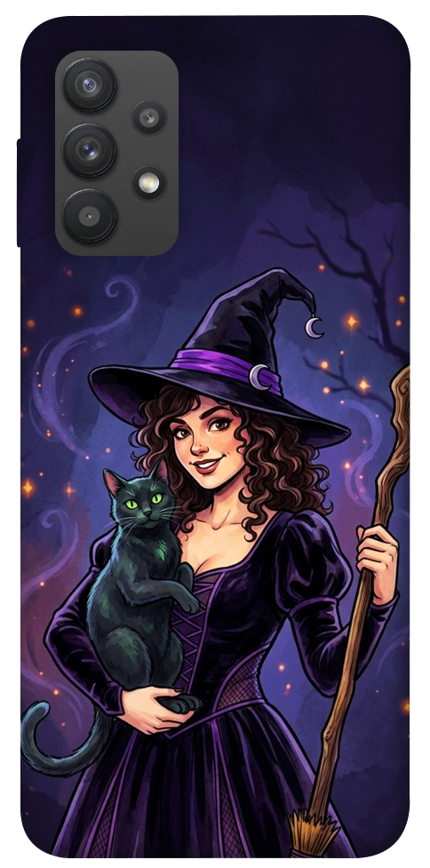 Чохол Witch and cat для Galaxy A32 4G