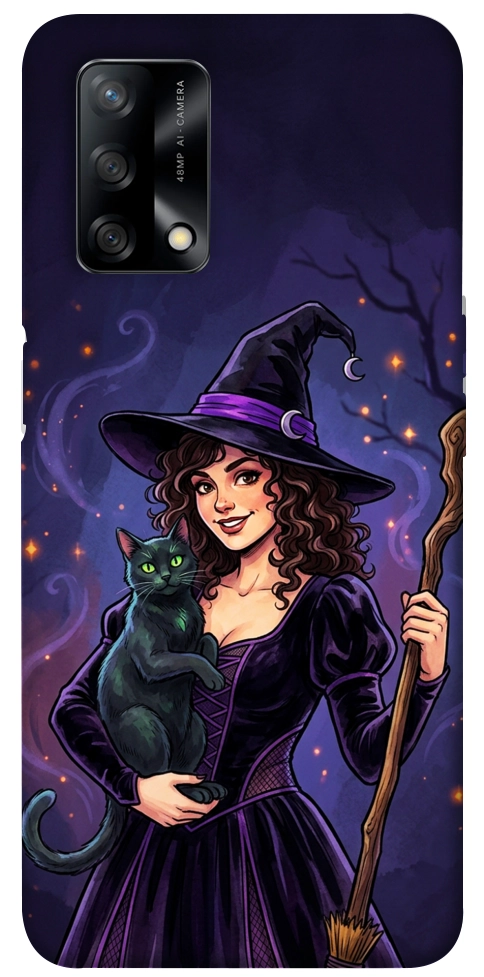 Чехол Witch and cat для Oppo A74 4G
