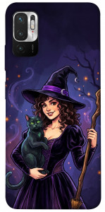 Чохол Witch and cat для Xiaomi Redmi Note 10 5G