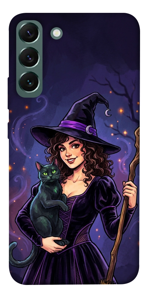 Чохол Witch and cat для Galaxy S22+