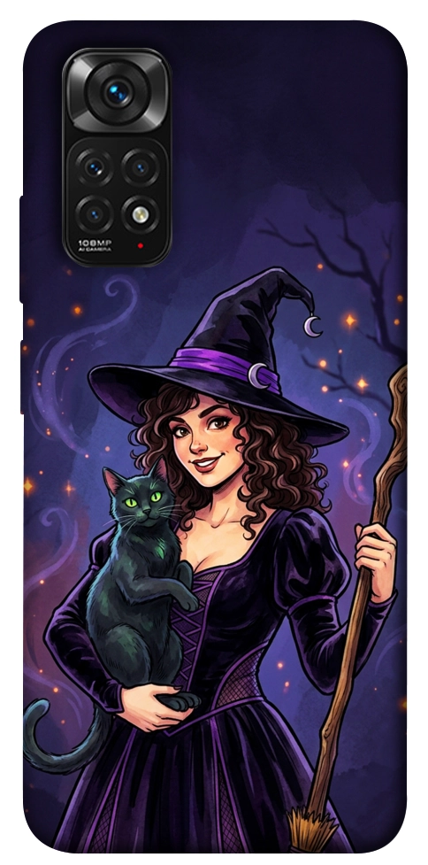 Чохол Witch and cat для Xiaomi Redmi Note 11 (Global)