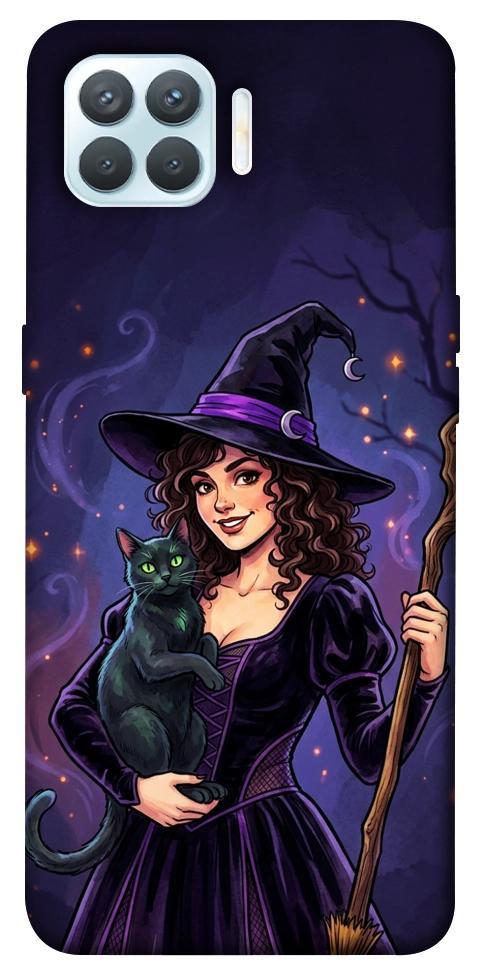 Чехол Witch and cat для Oppo F17 Pro