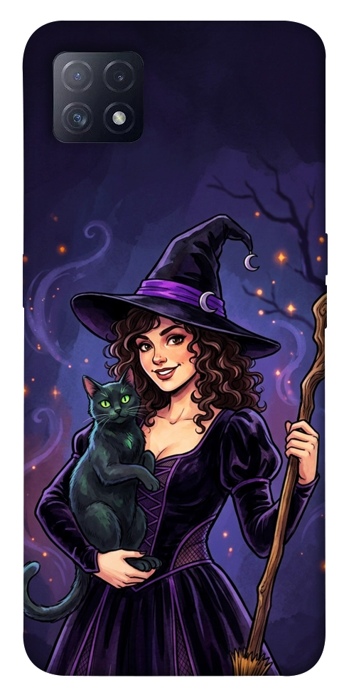 Чохол Witch and cat для Oppo A73 5G