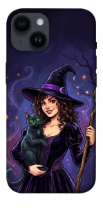 Чохол Witch and cat для iPhone 14