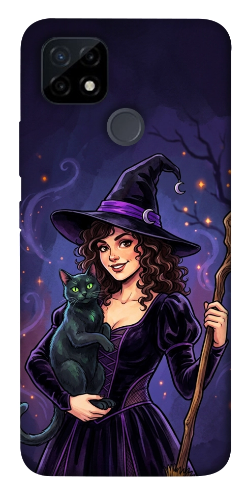 Чохол Witch and cat для Realme C25Y