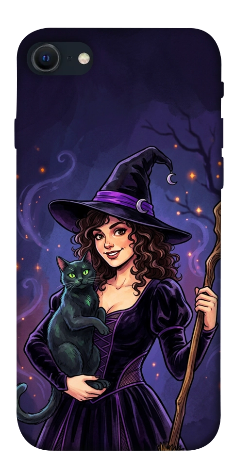 Чехол Witch and cat для iPhone SE (2022)
