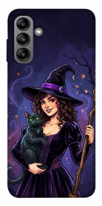 Чохол Witch and cat для Galaxy A04s