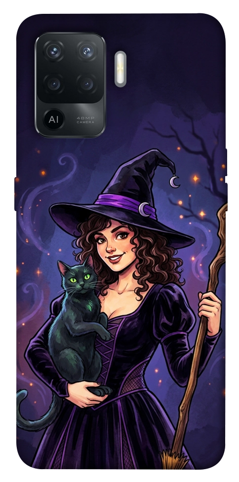 Чехол Witch and cat для Oppo Reno 5 Lite