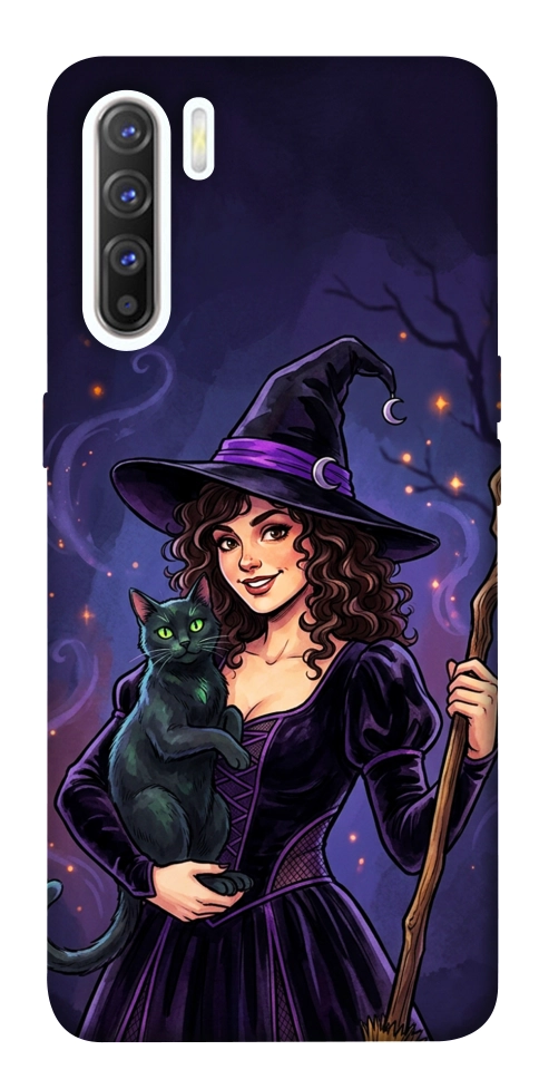 Чехол Witch and cat для Oppo Reno 3