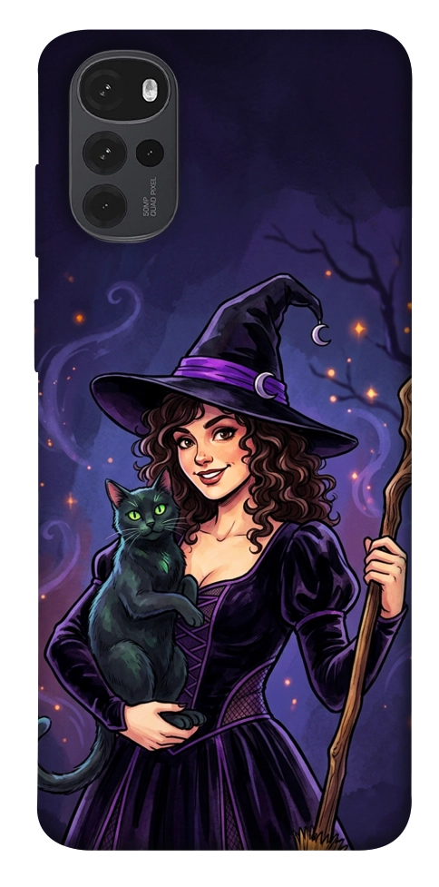 Чехол Witch and cat для Motorola Moto G22