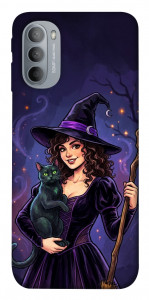 Чехол Witch and cat для Motorola Moto G31
