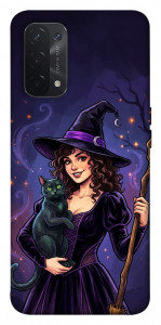 Чохол Witch and cat для Oppo A54 5G
