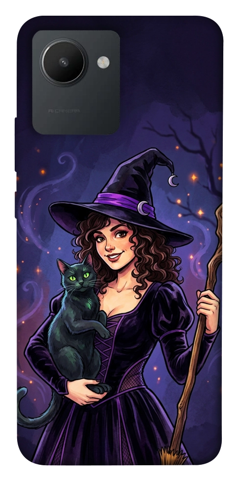 Чохол Witch and cat для Realme C30